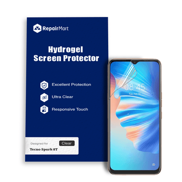 Tecno Spark 8T Compatible Premium Hydrogel Screen Protector With Full Coverage Ultra HD